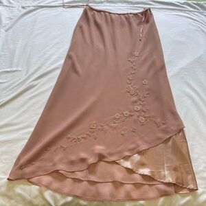 Vintage Embroidered beaded maxi Skirt